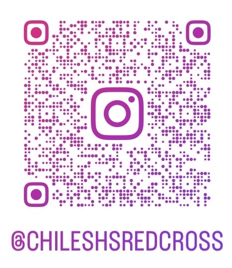 QR code to follow Chiles Red Cross on Instagram